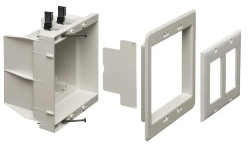 Recessed Entertainment Box, 2-Gang, Non-Metallic