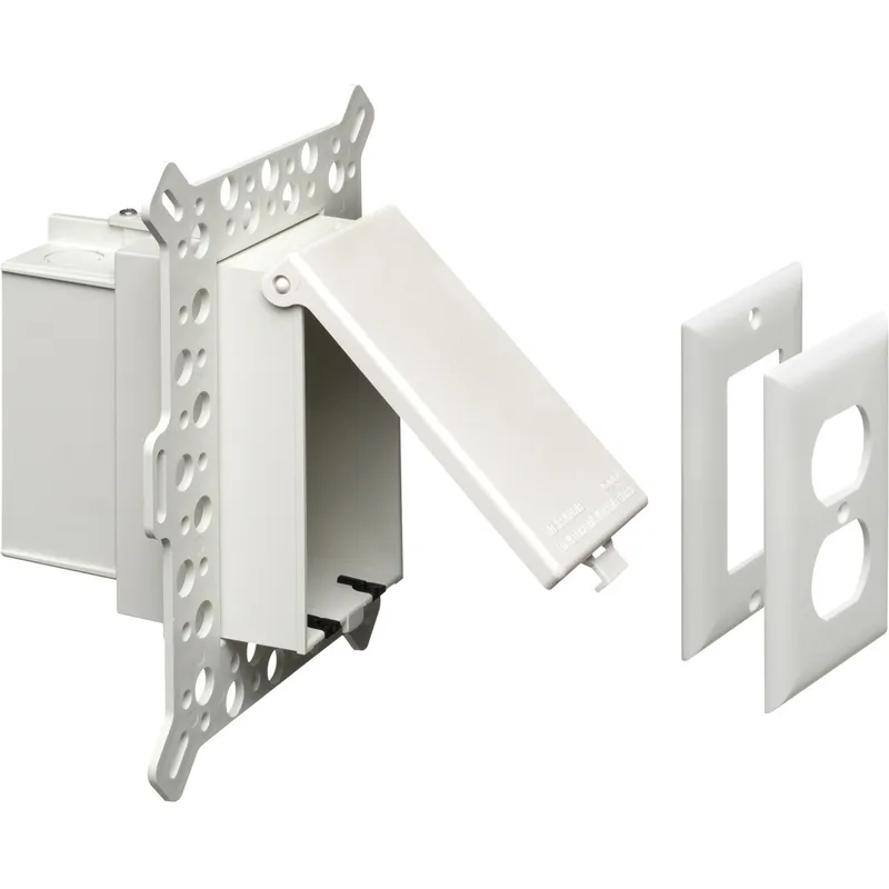 Weatherproof-In-Use Box, 1-Gang, Recessed, Vertical, Non-Metallic, White Cover