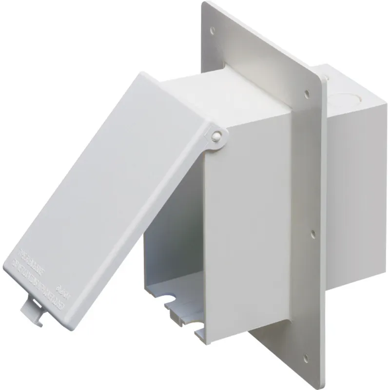 Weatherproof-In-Use Box, 1-Gang, Recessed, Vertical, Non-Metallic, White Cover