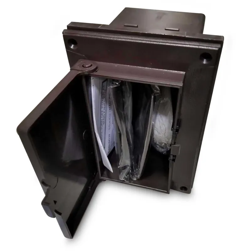 Weatherproof-In-Use Box, 1-Gang, Recessed, Horizontal, Non-Metallic, Brown Cover