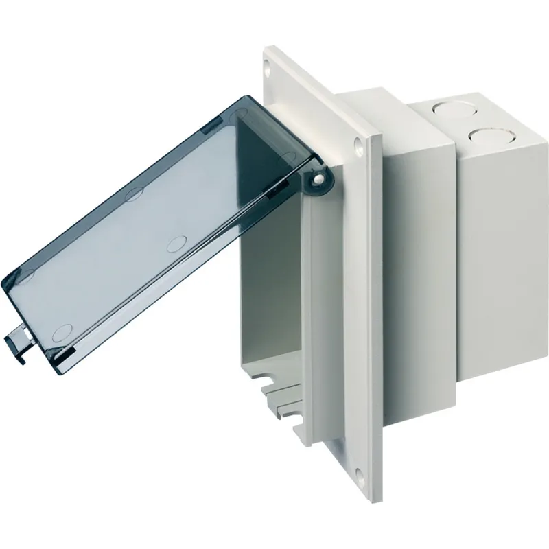 Weatherproof-In-Use Box, 1-Gang, Recessed, Vertical, Non-Metallic, Clear Cover