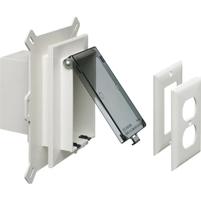 Weatherproof-In-Use Box, 1-Gang, Recessed, Vertical, Non-Metallic, Clear Cover