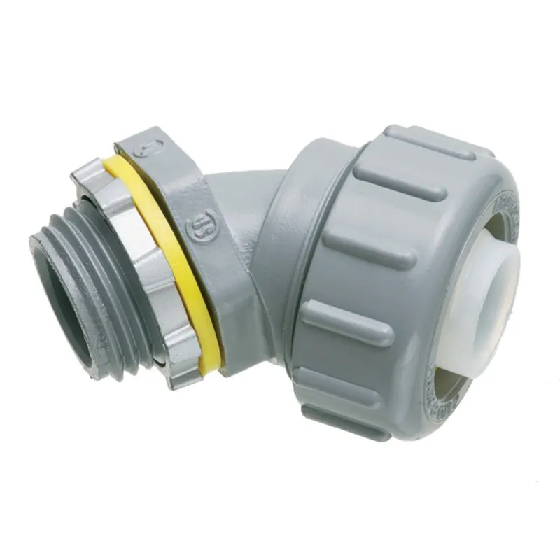 Liquidtight Connector, 45°, 1", Non-Metallic