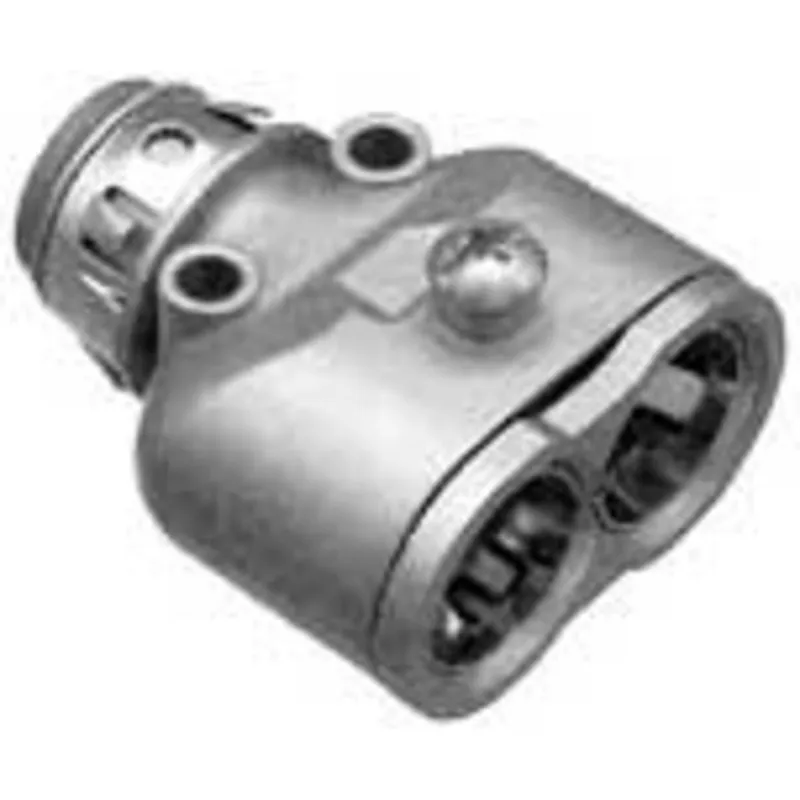 MC/AC Connector, 3/8", Insulated, Duplex, Zinc Die Cast