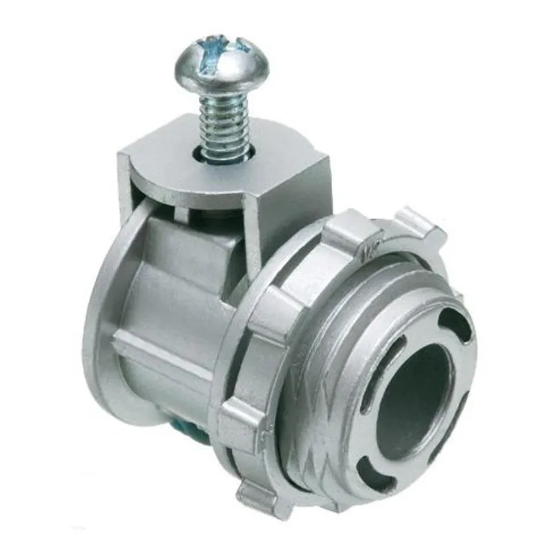 AC/Flex Connector, Saddle Type, 3/8", Zinc Die Cast