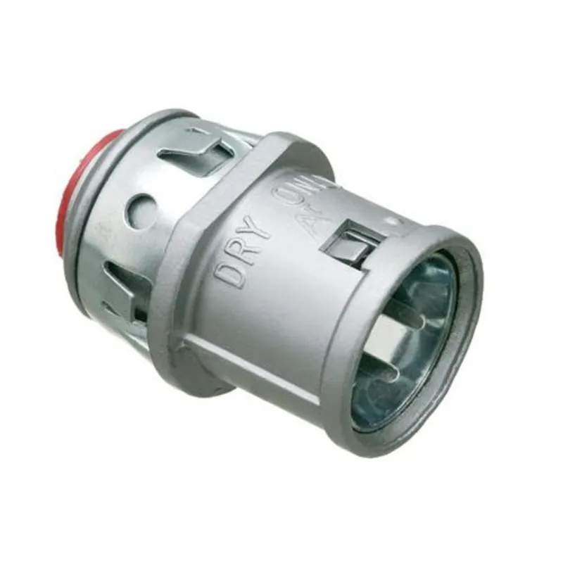 MC/AC Cable Connector, Snap-In, 3/8", Insulated, Zinc Die Cast