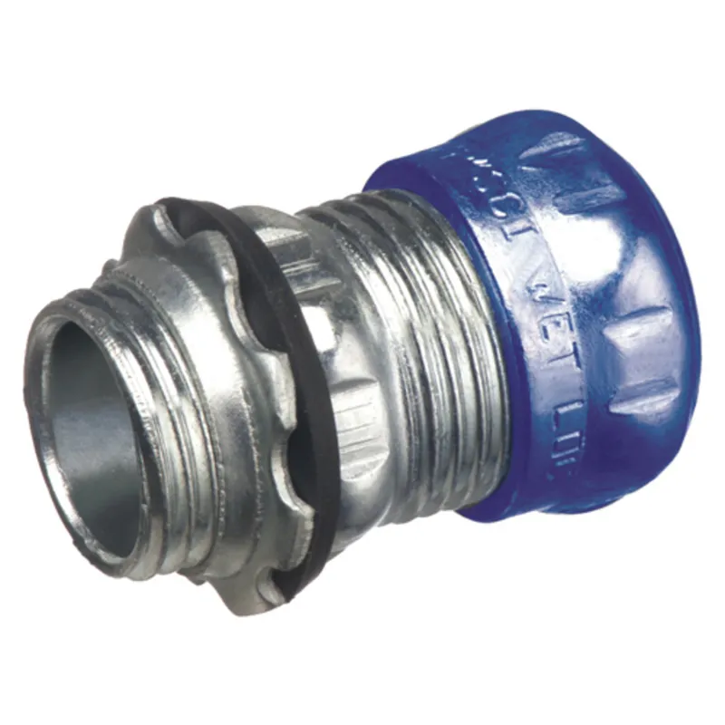 EMT Compression Connector, 2", Raintight/Concrete Tight, Steel