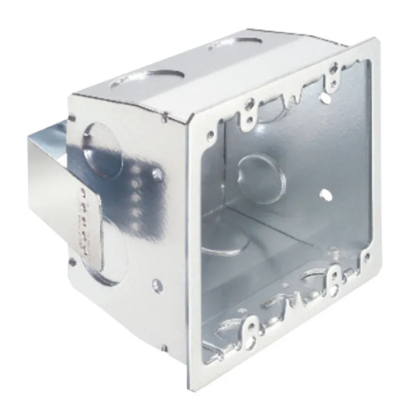 Gang Box,2-Gang,4.185" Deep,1/2and 3/4" KOs,Cubic inches:33
