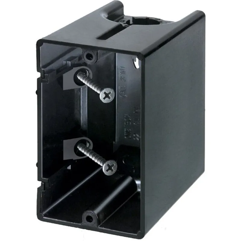 Switch/Outlet Box, 1-Gang, 3-1/2" Deep, Non-Metallic