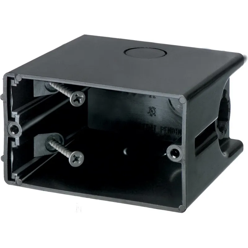 Switch/Outlet Box, 1-Gang, Depth: 3-1/2", Non-Metallic