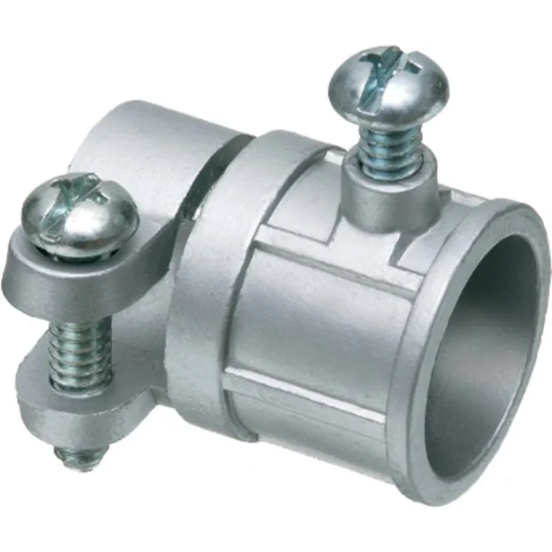Combination Coupling, EMT to Flex, 1/2 to 3/8 inch, Zinc Die Cast.
