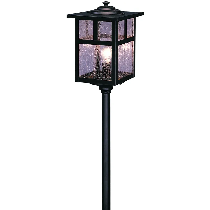 Mission 12V 18 watt Antique Brass Landscape Light in White Opalescent, T-Bar Overlay