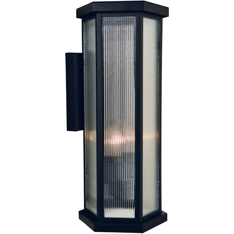 Lyon 1 Light 8 inch Mission Brown Outdoor Wall Mount in Rain Mist
