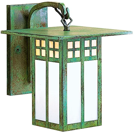 Glasgow 1 Light 8.25 inch Rustic Brown Outdoor Wall Mount in Frosted