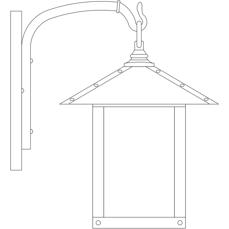 Mission 1 Light 7 inch Satin Black Wall Mount Wall Light in Frosted