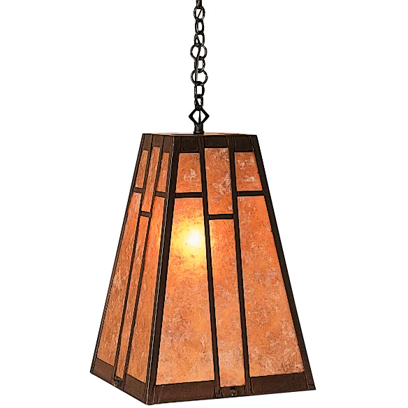 Asheville 1 Light 12 inch Rustic Brown Pendant Ceiling Light in Frosted