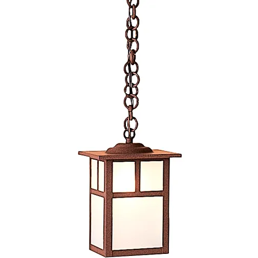 Mission 1 Light 6 inch Antique Copper Pendant Ceiling Light in Frosted, Empty