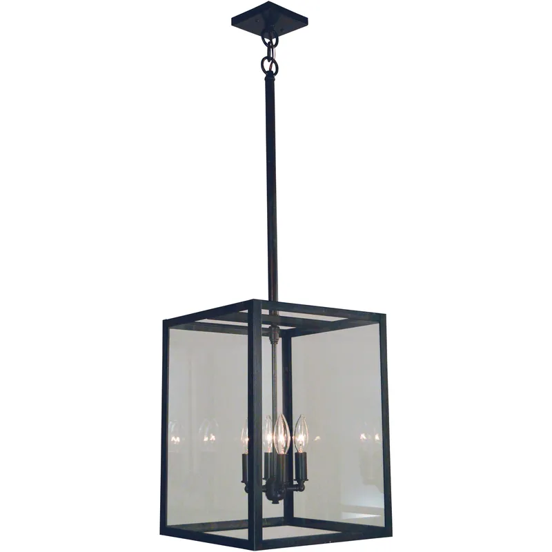 Vintage 4 Light 12 inch Pewter Pendant Ceiling Light in Aerolite