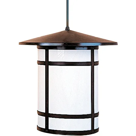 Berkeley 1 Light 17 inch Bronze Pendant Ceiling Light in Almond Mica