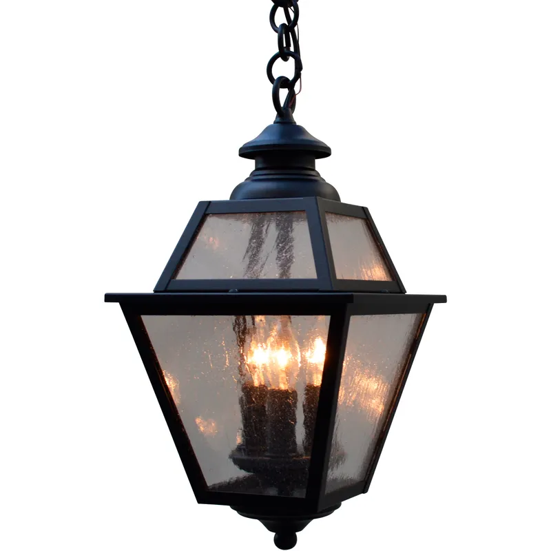 Inverness 3 Light 8 inch Antique Brass Pendant Ceiling Light in Clear Seedy