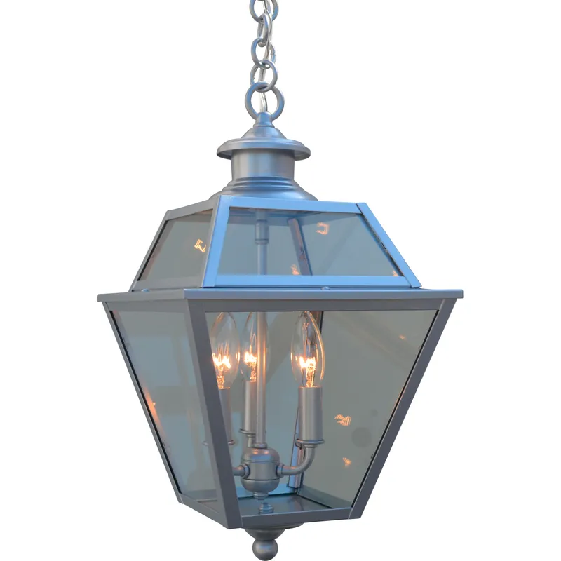 Inverness 3 Light 10.25 inch Antique Brass Pendant Ceiling Light in Rain Mist