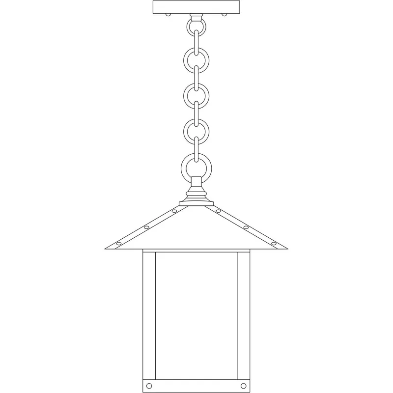 Timber Ridge 1 Light 9 inch Mission Brown Pendant Ceiling Light in Frosted