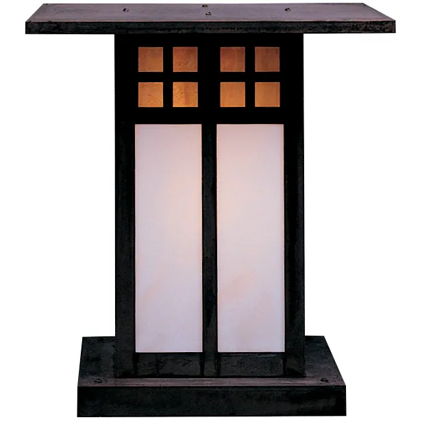 Glasgow 1 Light 19.5 inch Antique Brass Column Mount in Red and White Opalescent