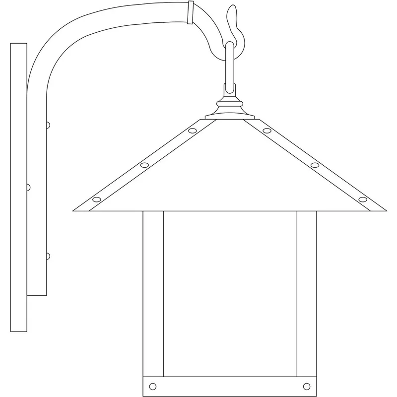 Timber Ridge 1 Light 12 inch Bronze Wall Mount Wall Light in Rain Mist