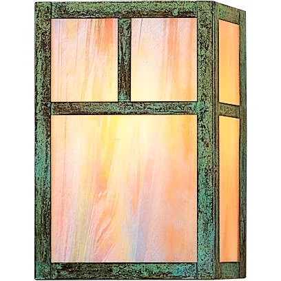 Mission 1 Light 7 inch Antique Copper Wall Mount Wall Light in Clear Seedy