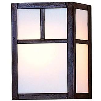 Mission 1 Light 5 inch Verdigris Patina Wall Mount Wall Light in Cream