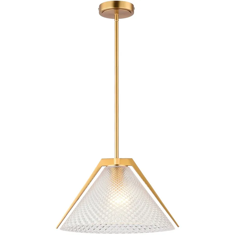 Baltic LED 15 inch Black and Brass Pendant Ceiling Light