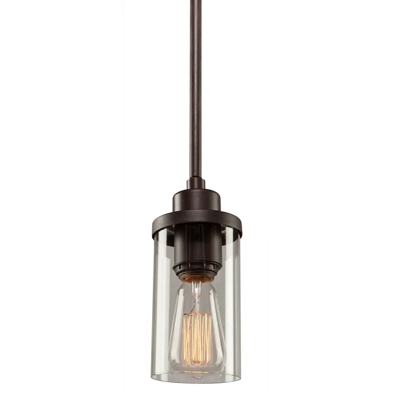 Menlo Park 1 Light 3.5 inch Oil Rubbed Bronze Down Pendant Ceiling Light