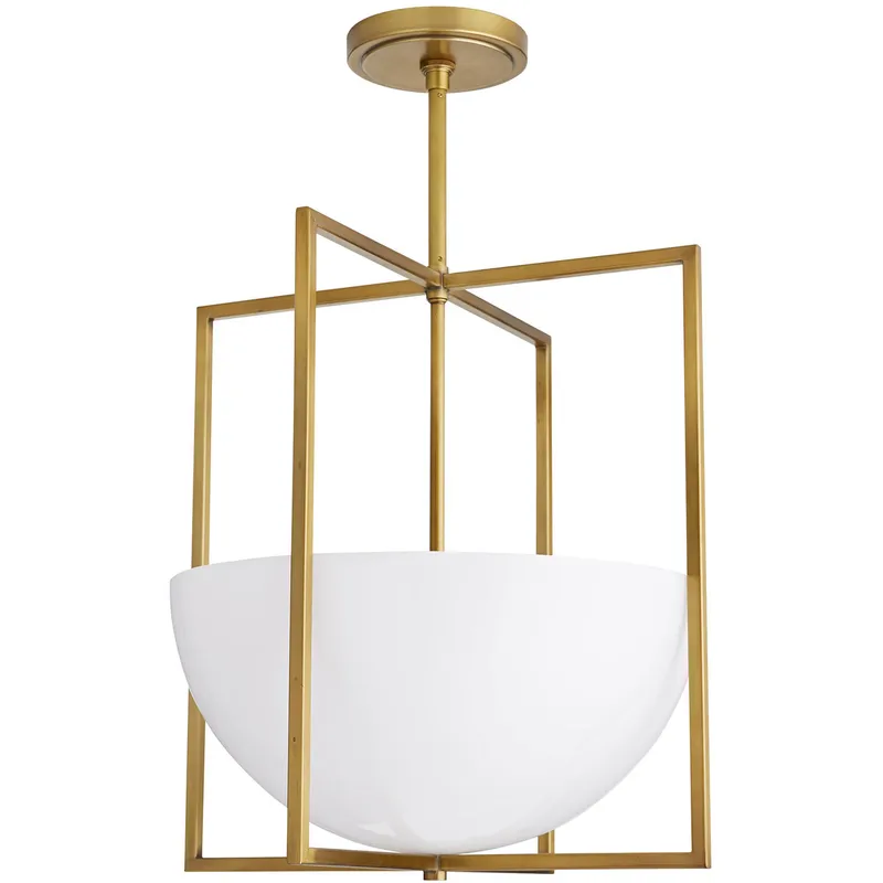 Royce 2 Light 18 inch Antique Brass Pendant Ceiling Light