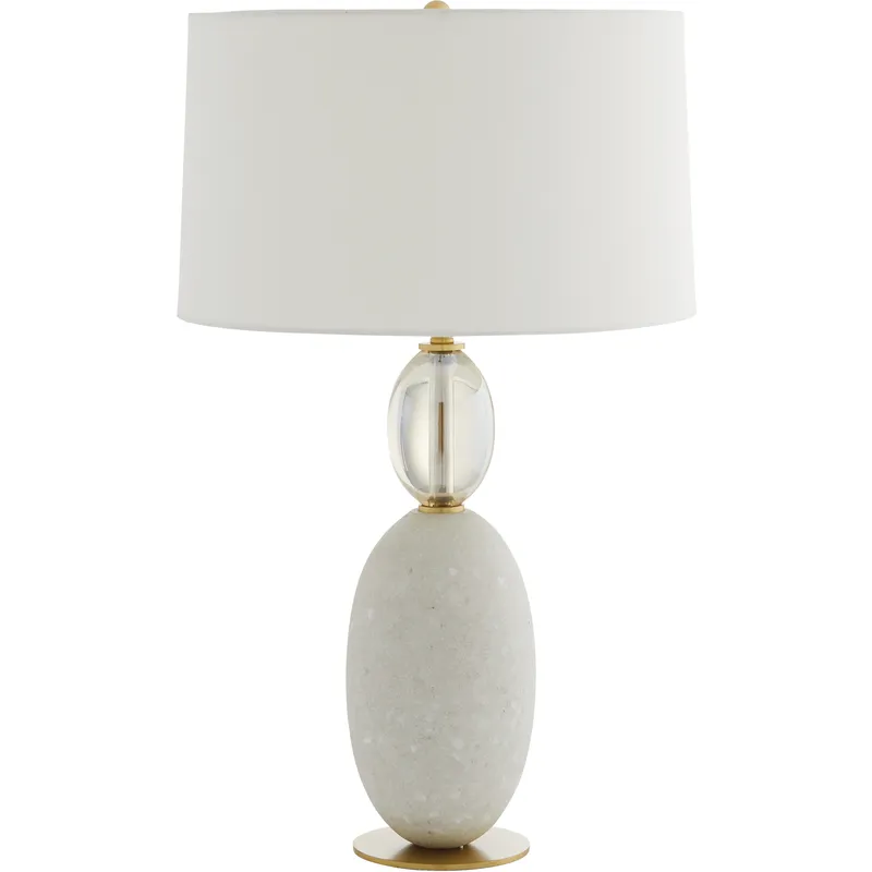 Minato 28.5 inch 150 watt Ivory Lamp Portable Light