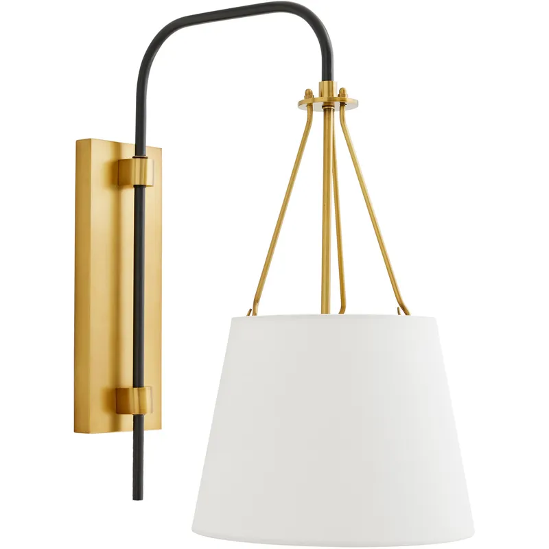 Franklin 1 Light 17 inch Antique Brass and Bronze Sconce Wall Light