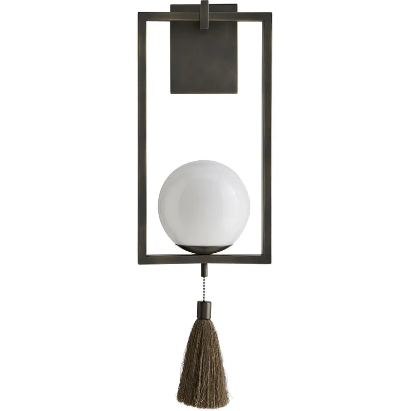 Trapeze 1 Light 8 inch Aged Bronze Sconce Wall Light