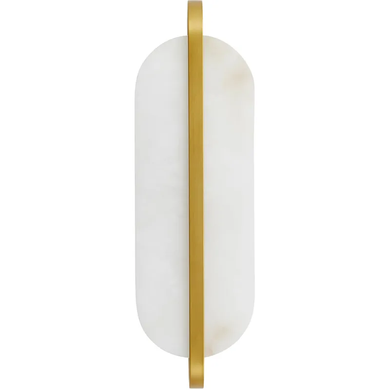 Julius 2 Light 6 inch White and Antique Brass ADA Sconce Wall Light