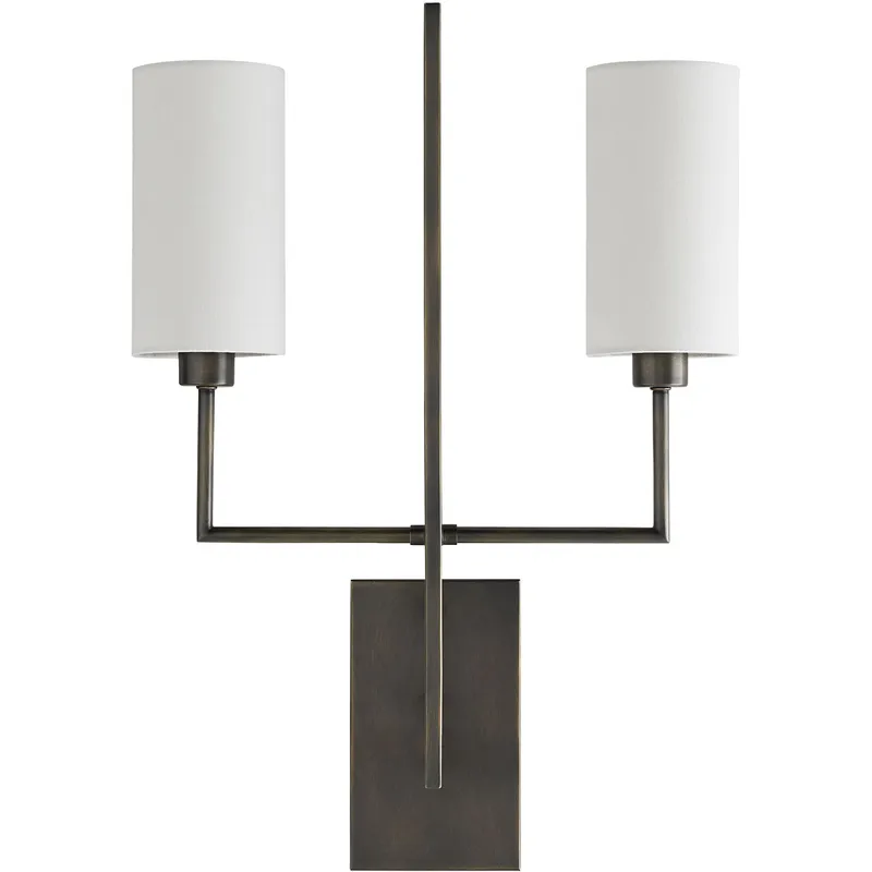 Blade 2 Light 18 inch Aged Bronze Sconce Wall Light, Essential Lighting