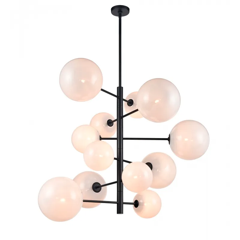 Delilah LED 43 inch Black Chandelier Ceiling Light