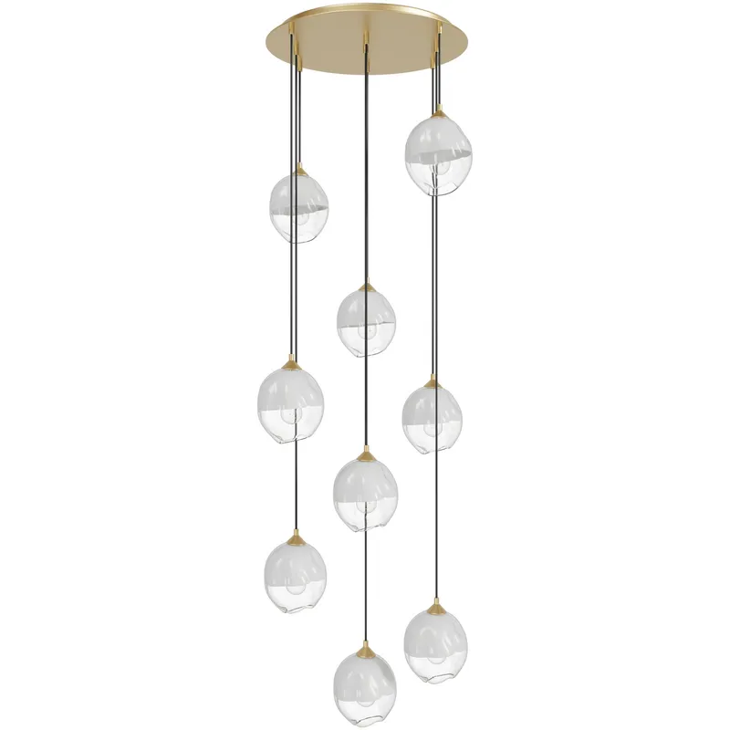 Sonoma Ave. 9 Light 37 inch Brushed Brass Multi Port Pendant Ceiling Light