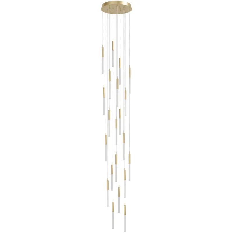 Main St. LED 22 inch Brushed Brass Multi Port Pendant Ceiling Light