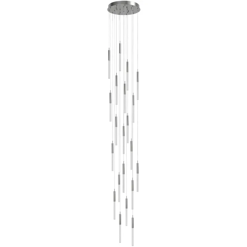 Main St. LED 22 inch Polished Nickel Multi Port Pendant Ceiling Light