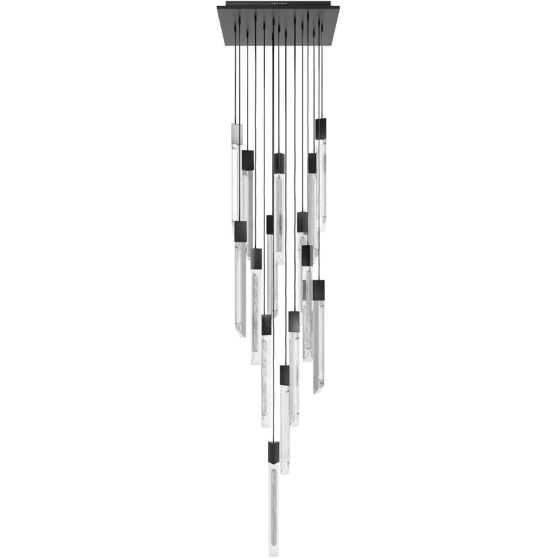 Alpine LED 24 inch Black Multi Port Pendant Ceiling Light