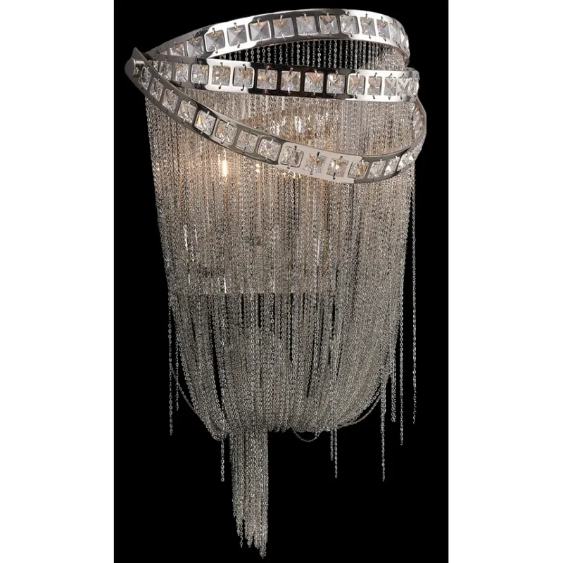 Wilshire Blvd. Wall Sconce Wall Light in Polished Nickel