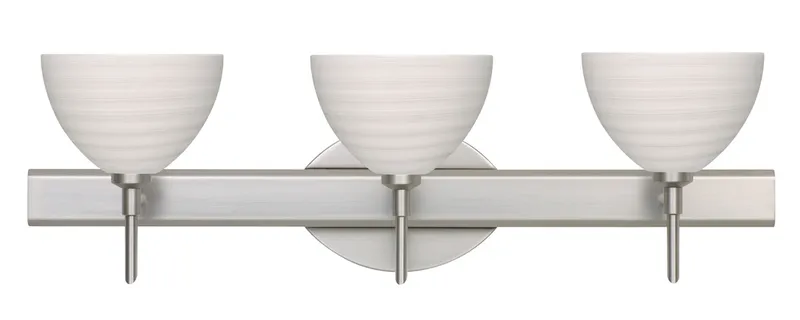 Brella LED 23 inch Satin Nickel Vanity Lighting Wall Light in Chalk Glass