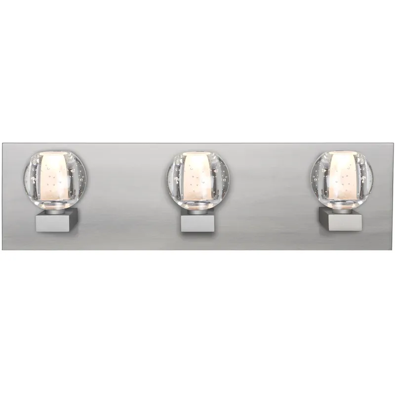 Boca 3 Light Satin Nickel Vanity Light Wall Light