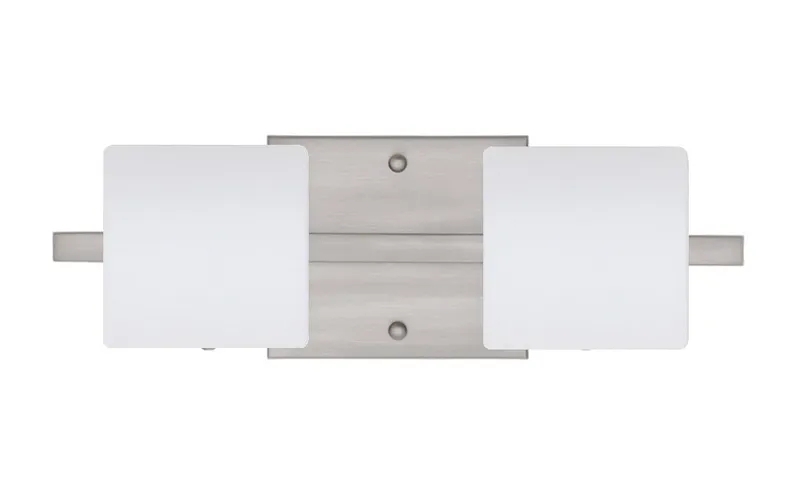 Paolo LED 15 inch Satin Nickel Vanity Lighting Wall Light in Opal Matte Glass