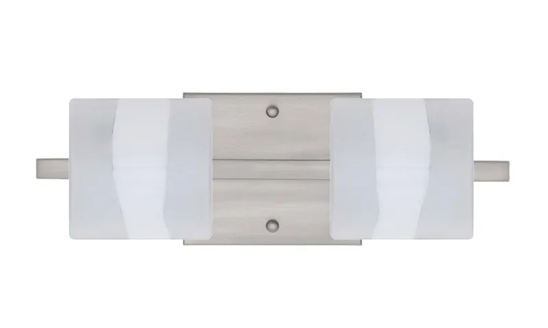 Paolo LED 15 inch Satin Nickel Vanity Lighting Wall Light in Opal Frost Glass