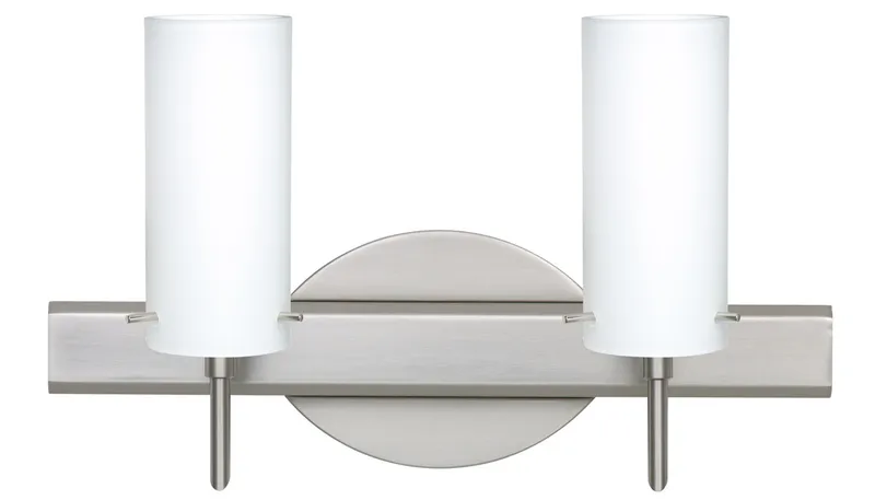 Copa 3 2 Light 15 inch Satin Nickel Vanity Lighting Wall Light in Halogen