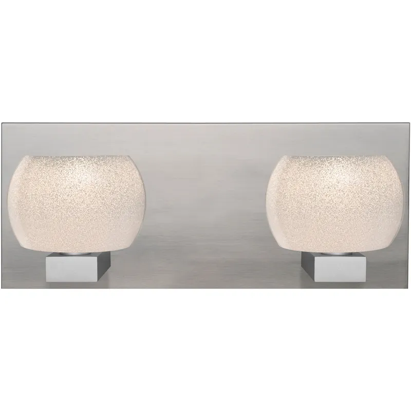 Keno 2 Light Satin Nickel Vanity Light Wall Light